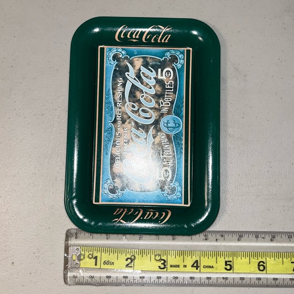 Vtg 1989 Coke Brand Tip Tray - Delicious and Refreshing Drink Coca-Cola 5 Cents - Picture 3 of 4